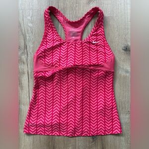 Nike Hot Pink Chevron Racerback Tank Top